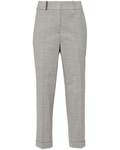 Peserico Tapered Tailored Pants - Gray