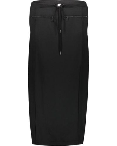 Courreges Long Skirt Tracksuit Clothing - Black