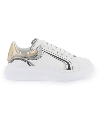 Alexander McQueen Larry Oversized Football Sneaker In White/vanilla