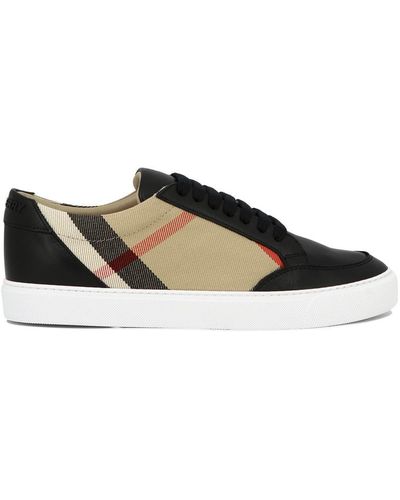 Burberry House Check Canvas & Leather Sneaker - Brown