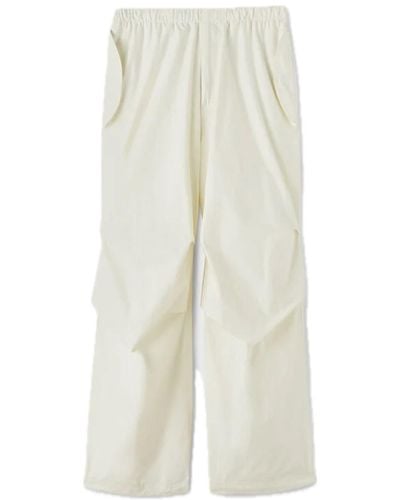 Jil Sander Trousers With Knee Pleat - White