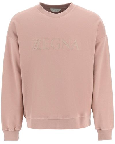 Zegna Logo Sweatshirt - Pink