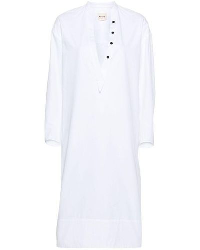 Khaite Brom Cotton Tunic Dress - White