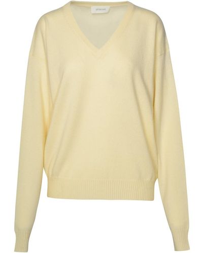 Sportmax Ivory Wool Blend Sweater - Yellow