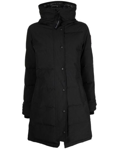 Canada Goose Aurora Brand-patch Shell-down Parka - Black