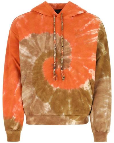 Alanui Tie-Dye Stretch Cotton Dreamin Sweatshirt - Orange