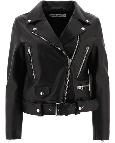 Acne Studios "biker" Leather Jacket - Black