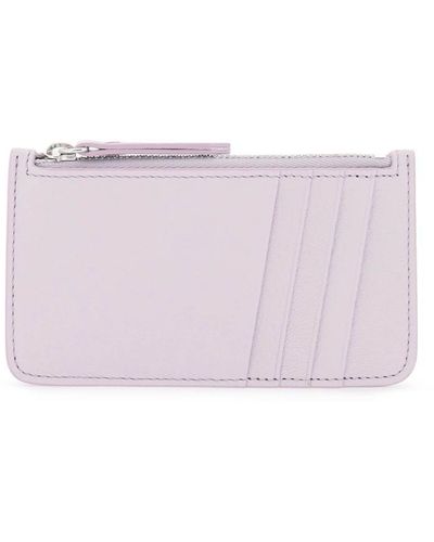 Maison Margiela Leather Zipped Cardholder - Purple