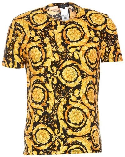Versace Baroque-print T-shirt - Yellow