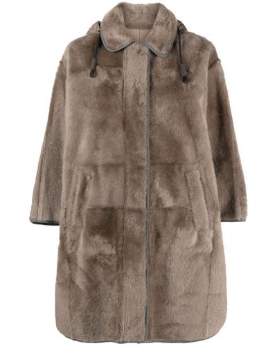 Brown Brunello Cucinelli Coats for Women | Lyst