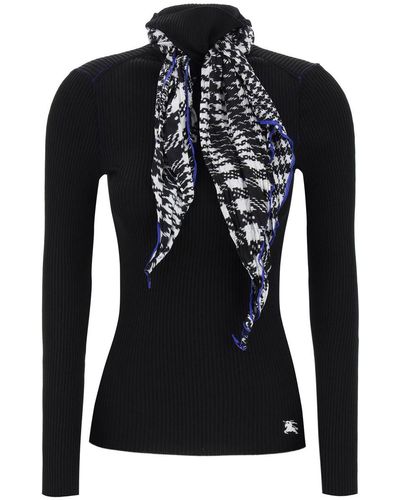 Burberry "sweetlife With Integrated Scarf - Black