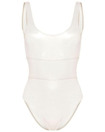 Melissa Odabash Perugia Lamé Swimsuit - White