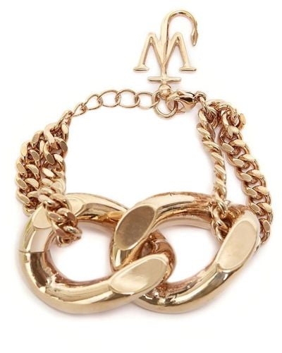 JW Anderson Logo-detail Chain-link Bracelet - Metallic