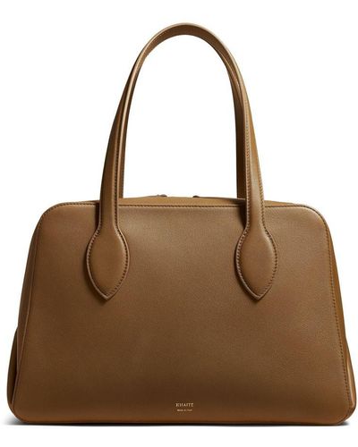 Khaite Medium Maeve Leather Tote Bag - Brown