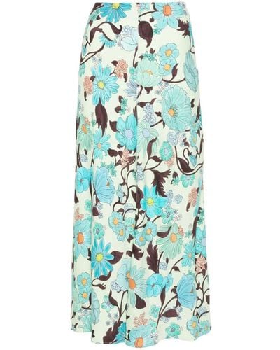 Stella McCartney Floral-print Skirt - Blue