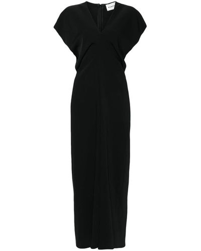 P.A.R.O.S.H. Draped Cady Maxi Dress - Black