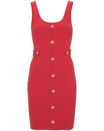 Michael Kors Buttoned Mini Dress - Red