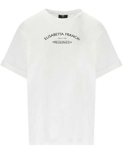 Elisabetta Franchi White T-shirt With Logo