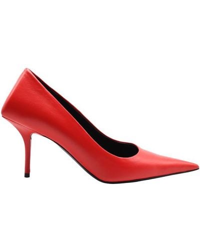 Balenciaga Square Knife Pumps Shoes - Red