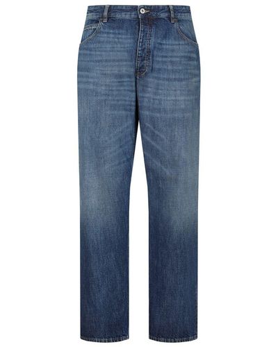 Bottega Veneta Straight Denim Pants Jeans - Blue