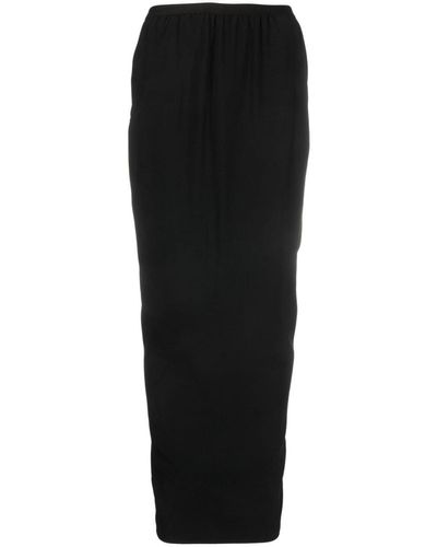 Rick Owens Elasticated-waistband Pencil Skirt - Black