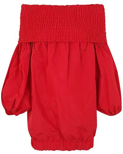 Patou Smock Volume Mini Dress Clothing - Red