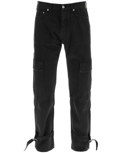 Off-White c/o Virgil Abloh Wave Off Canvas Cargo Trousers - Black