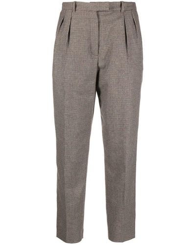 A.P.C. Houndstooth-print Trousers - Grey