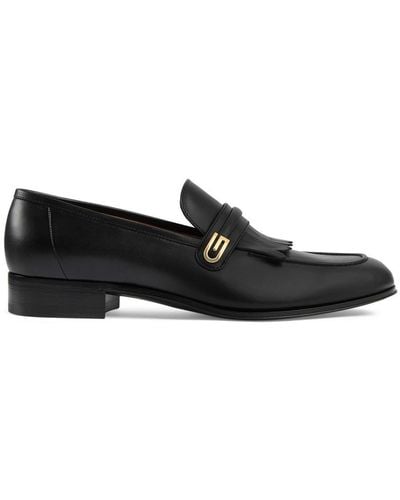 Gucci Aldo Leather Loafers - Black