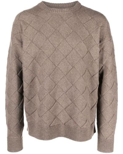 Bottega Veneta Intrecciato Wool Sweater - Brown