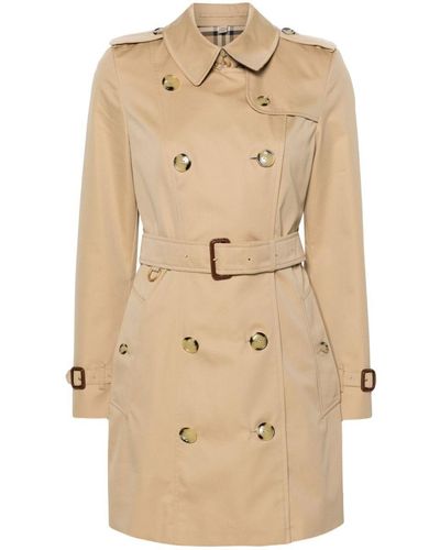 Burberry Chelsea Cotton Trench Coat - Natural