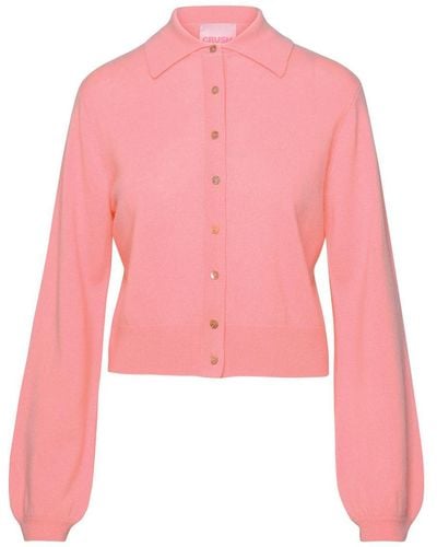 Crush Pink Cashmere Cardigan