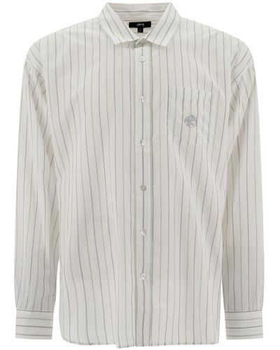 Stussy Classic Striped Shirt - White