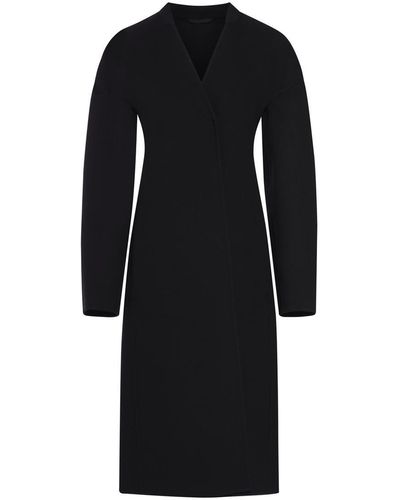 Jil Sander Single Breasted Coat - Black