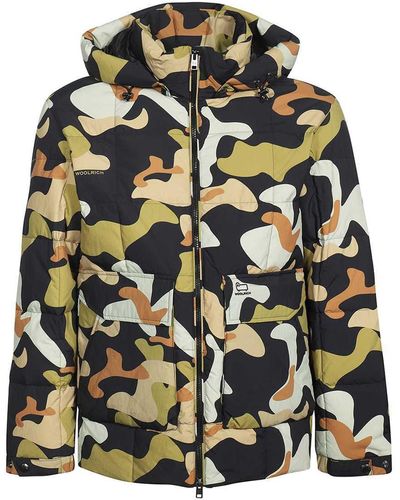 Woolrich Hooded Nylon Down Jacket - Multicolour