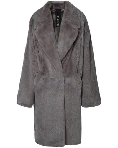 Blancha Long Gray Mink Fur