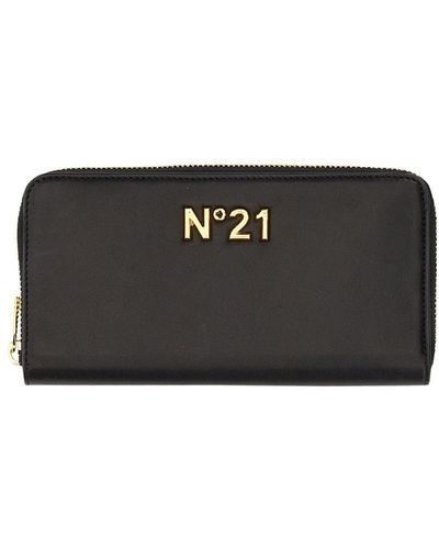 N°21 Leather Wallet - Black