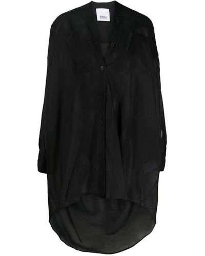 Erika Cavallini Semi Couture Silk Blend Shirt - Black