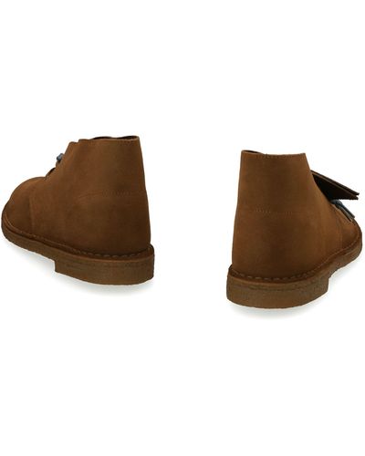 Clarks Suede Desert Boots - Brown
