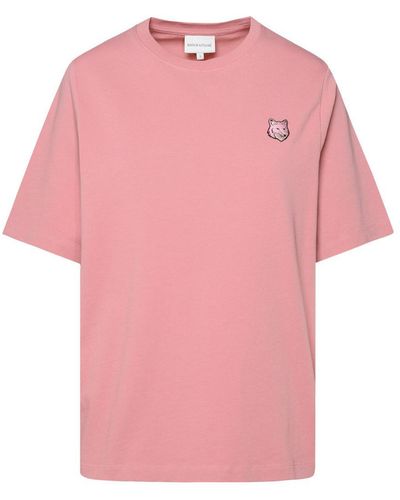 Maison Kitsuné Maison Kitsuné Pink Cotton T-shirt