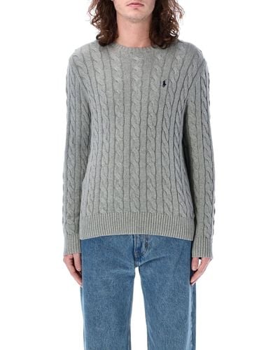 Polo Ralph Lauren Cable Knit Sweater - Gray