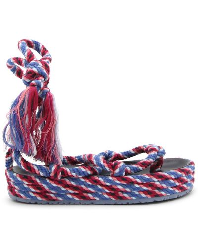 Isabel Marant Blue And Pink Rope Erol Sandals - Purple