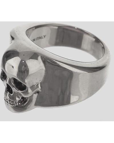 Alexander McQueen Skull Signet Ring - Metallic