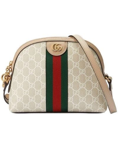 Gucci Ophidia Small GG Shoulder Bag In Beige/white - Multicolour