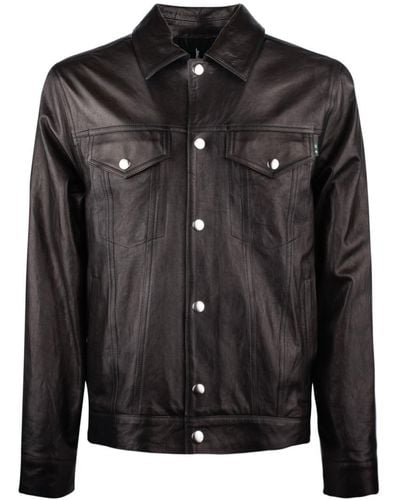 Department 5 Damian Leather Jacket - Black