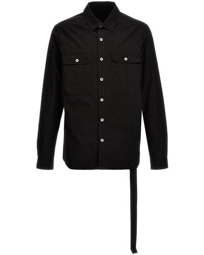 Rick Owens Cotton Shirt - Black