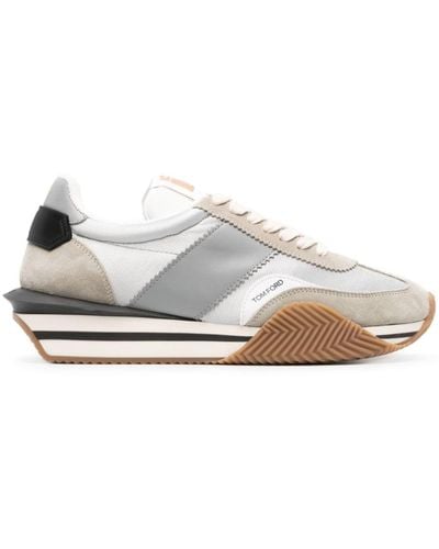 Tom Ford James Low-top Suede Trainers - White