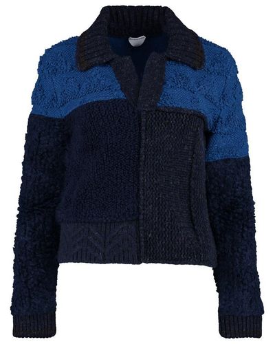 Bottega Veneta Wool V-neck Sweater - Blue
