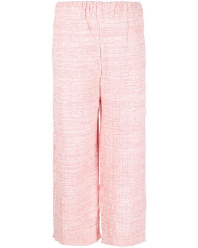 VITELLI Reverse Pleat Lounge Trousers - Plain Clothing - Pink