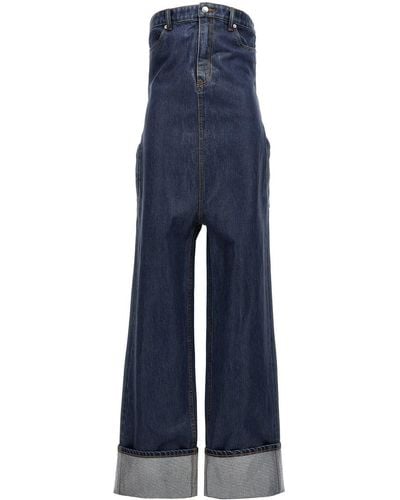 Alexander Wang Crystal Cuff Jumpsuit - Blue